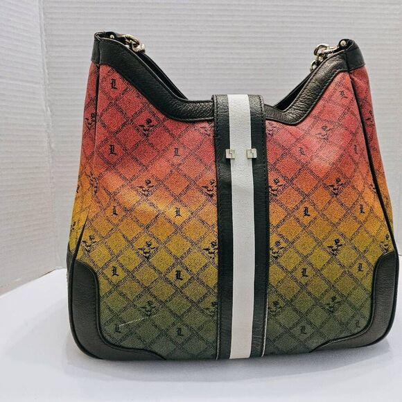 L.A.M.B Gwen Stefani Rasta Ombre Luxury Designer Shoulder Handbag - Picture 2 of 11